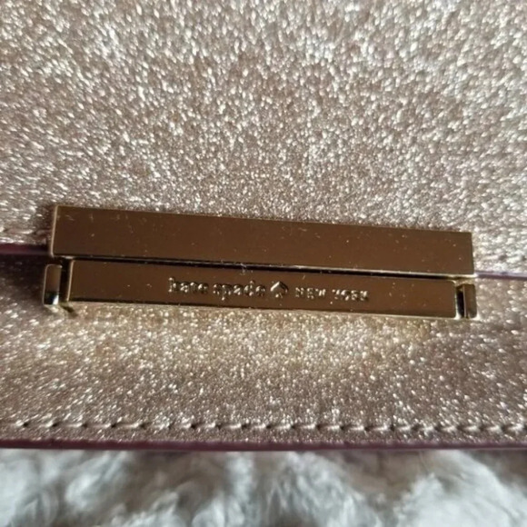 Kate Spade Rose Gold Glitter Burgess  Court Shoulder Crossbody Bag - Picture 3 of 13